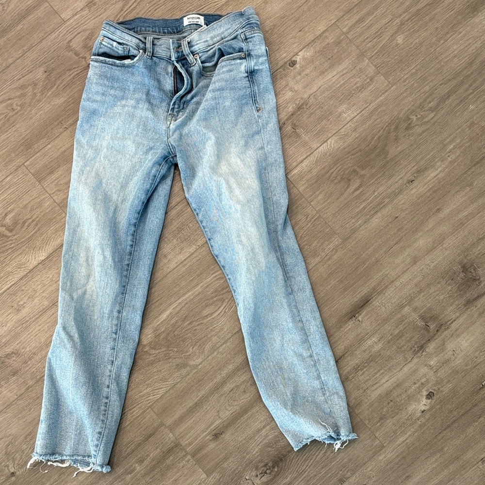 Kensie Light Blue Straight Leg Jeans